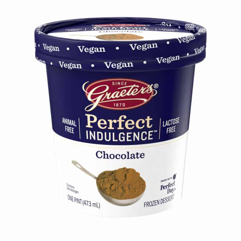 Perfect Indulgence vegan chocolate ice cream.